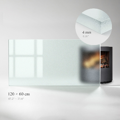 Glasskiva under kamin Semitransparent rektangulär