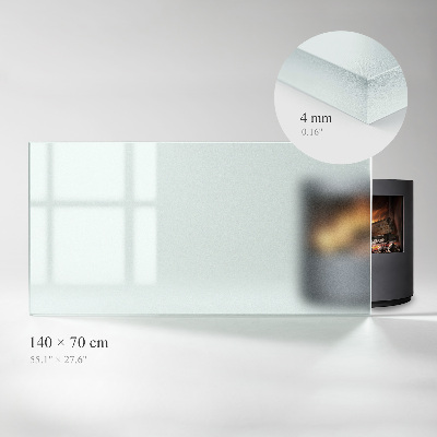 Glasskiva under kamin Semitransparent rektangulär
