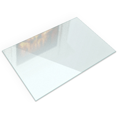 Glasskiva under kamin Semitransparent rektangulär