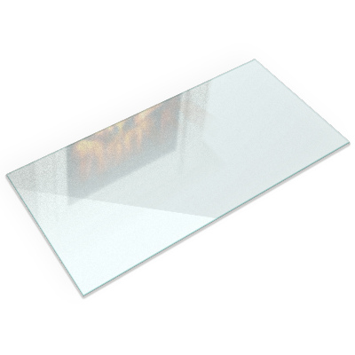 Glasskiva under kamin Semitransparent rektangulär
