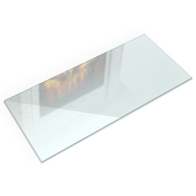 Glasskiva under kamin Semitransparent rektangulär