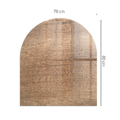 Glasskiva under kamin halvoval Naturligt trämönster