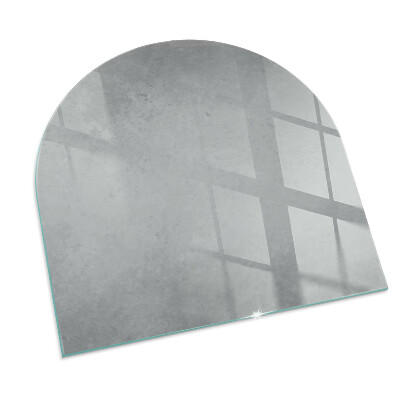 Glasskiva under kamin halvoval Betongstruktur med effekt