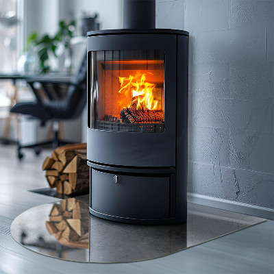 Glasskiva under kamin halvoval Abstrakt bakgrundsstruktur