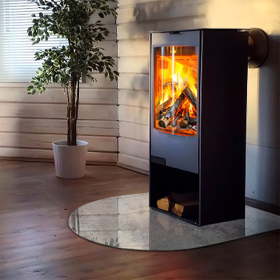 Glasskiva under kamin halvoval Abstrakt bakgrundsstruktur