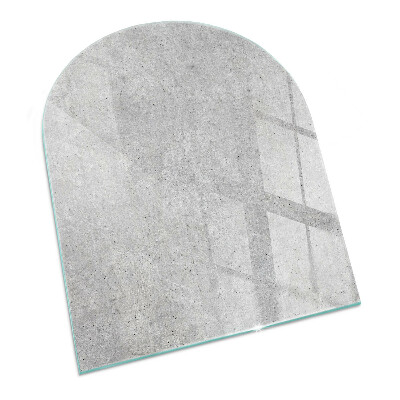 Glasskiva under kamin halvoval Rå betongstruktur