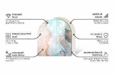 Golvskydd till eldstäder halvovala Geometri med trä