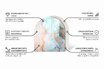 Golvskydd till eldstäder halvovala Eleganta blad i textur