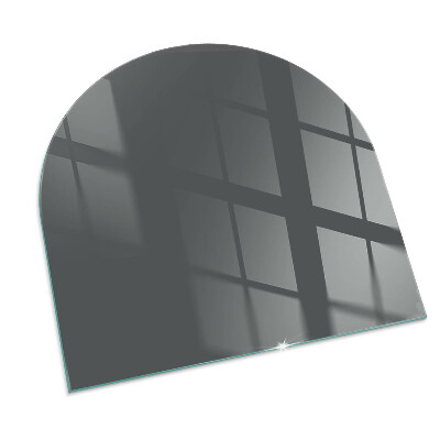 Glasskiva under kamin halvoval Färg Gråbrun