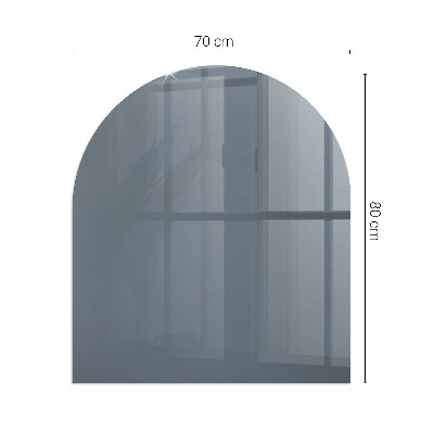 Glasskiva under kamin halvoval Färg Mörkblå