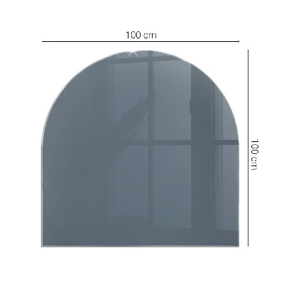 Glasskiva under kamin halvoval Färg Mörkblå