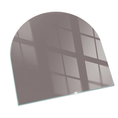 Glasskiva under kamin halvoval Färg Beige