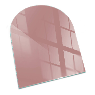Glasskiva under kamin halvoval Färg Rosa