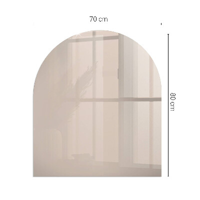 Glasskiva under kamin halvoval Färg Ljusbrun
