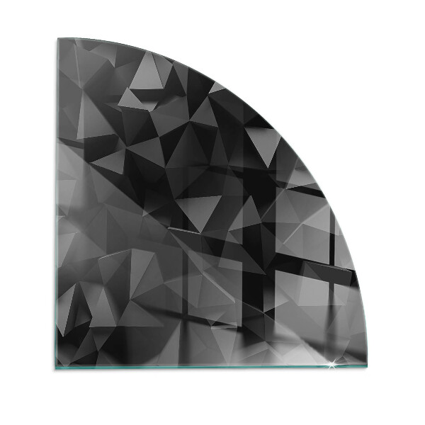 Glasskiva under kamin kvarten Tredimensionell geometri