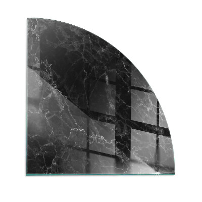 Glasskiva under kamin kvarten Elegant marmormönster