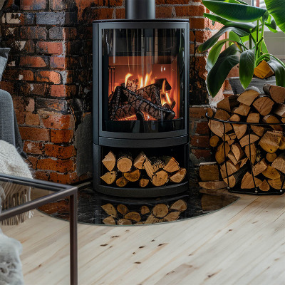 Glasskiva under kamin kvarten Elegant marmormönster