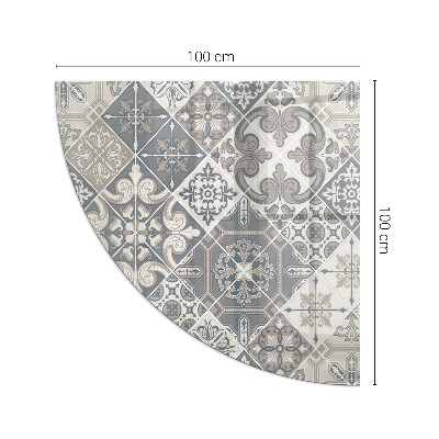 Glasskiva under kamin kvarten Dekorativt mosaikmönster