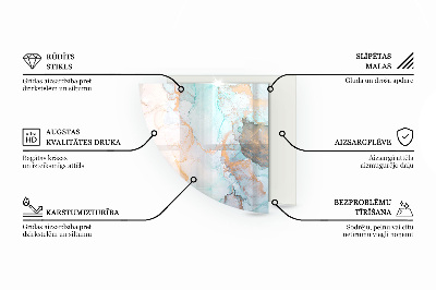 Glasskiva under kamin kvarten Abstrakt geometriskt mönster