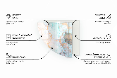 Glasskiva under braskamin kvarten Geometriskt 3D-mönster