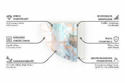 Glasskiva under braskamin kvarten Geometriskt 3D-mönster