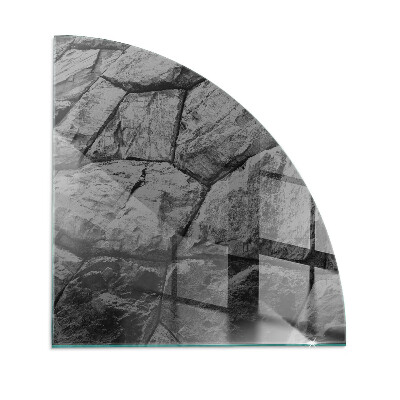 Glasskiva under braskamin kvarten Naturstensmönster