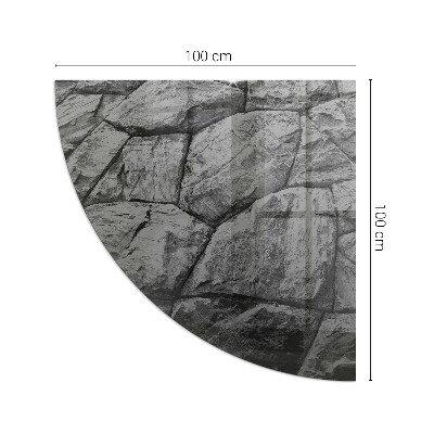 Glasskiva under braskamin kvarten Naturstensmönster