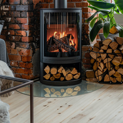 Glasskiva under kamin kvarten Delikat marmormönster
