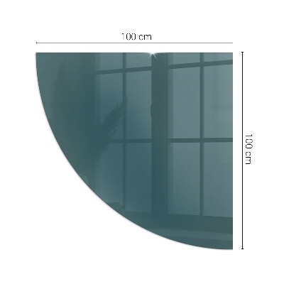 Glasskiva under kamin kvarten Havsfärg