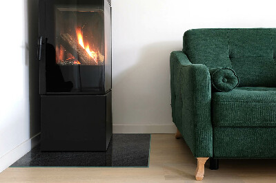 Glasskiva under kamin rektangulär Naturstensstruktur