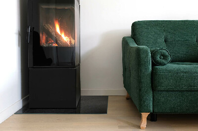 Glasskiva under kamin rektangulär Naturstensstruktur