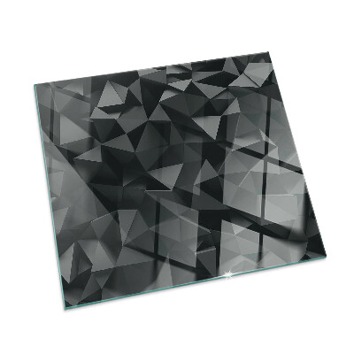 Glasskiva under kamin rektangulär Tredimensionell geometri