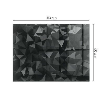 Glasskiva under kamin rektangulär Tredimensionell geometri