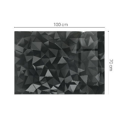 Glasskiva under kamin rektangulär Tredimensionell geometri