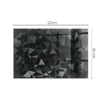 Glasskiva under kamin rektangulär Tredimensionell geometri