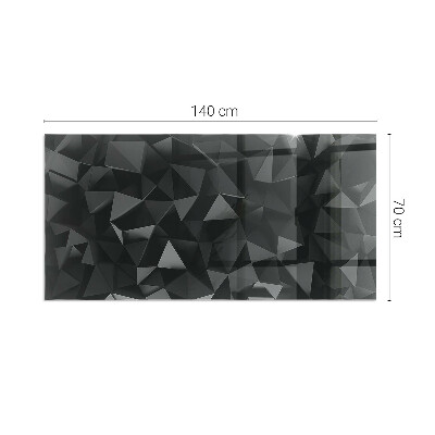 Glasskiva under kamin rektangulär Tredimensionell geometri
