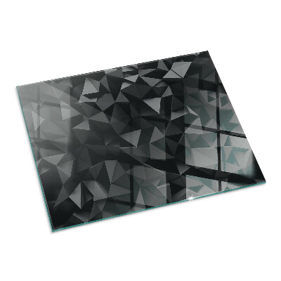 Glasskiva under kamin rektangulär Tredimensionell geometri