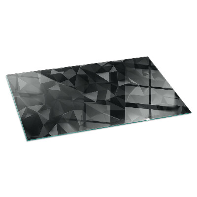 Glasskiva under kamin rektangulär Tredimensionell geometri