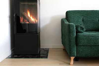 Glasskiva under kamin rektangulär Tredimensionell geometri