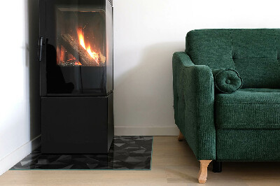 Glasskiva under kamin rektangulär Tredimensionell geometri
