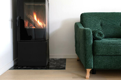 Glasskiva under kamin rektangulär Tredimensionell geometri