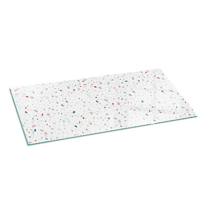 Glasskiva framför öppen spis rektangulär Mönster med små former