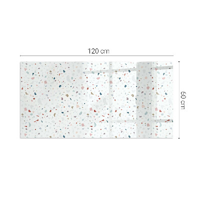 Glasskiva framför öppen spis rektangulär Mönster med små former