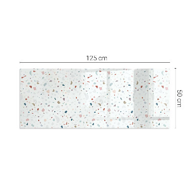 Glasskiva framför öppen spis rektangulär Mönster med små former