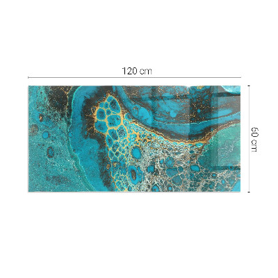 Glasskiva under kamin rektangulär Abstrakt organiskt mönster