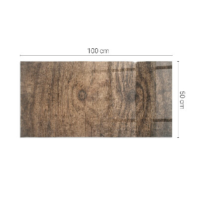 Glasskiva under kamin rektangulär Naturligt trämönster