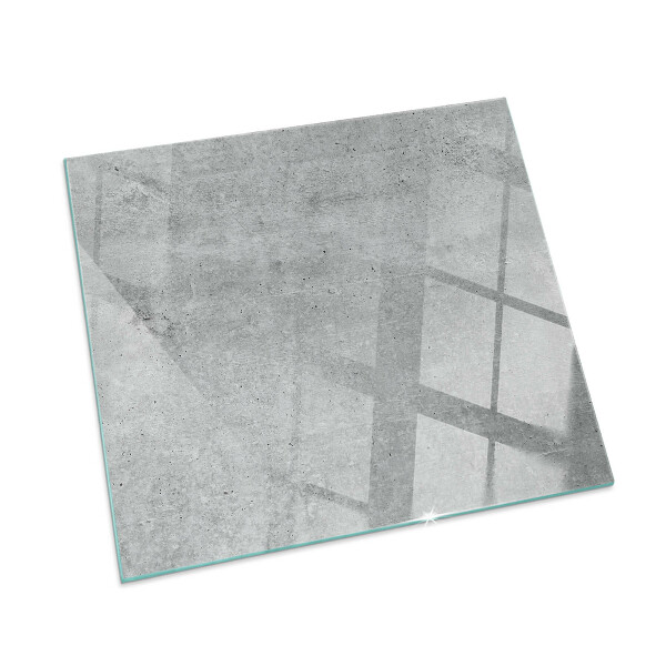 Glasskiva under kamin rektangulär Rå betongstruktur