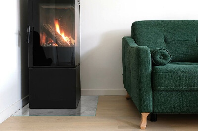 Glasskiva under kamin rektangulär Marmor texturmönster