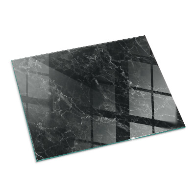 Glasskiva under kamin rektangulär Elegant marmormönster