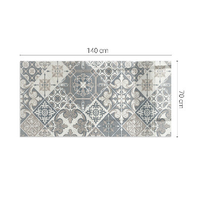 Glasskiva under kamin rektangulär Dekorativt mosaikmönster